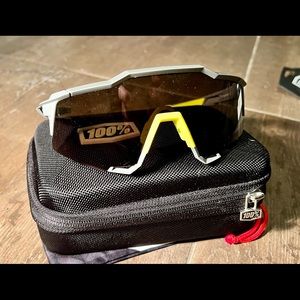 100% one hundred percent SPEEDCRAFT sunglasses purple lens- with silver lens